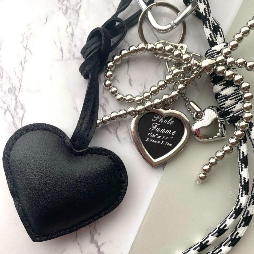 Monochrome Heart Charm