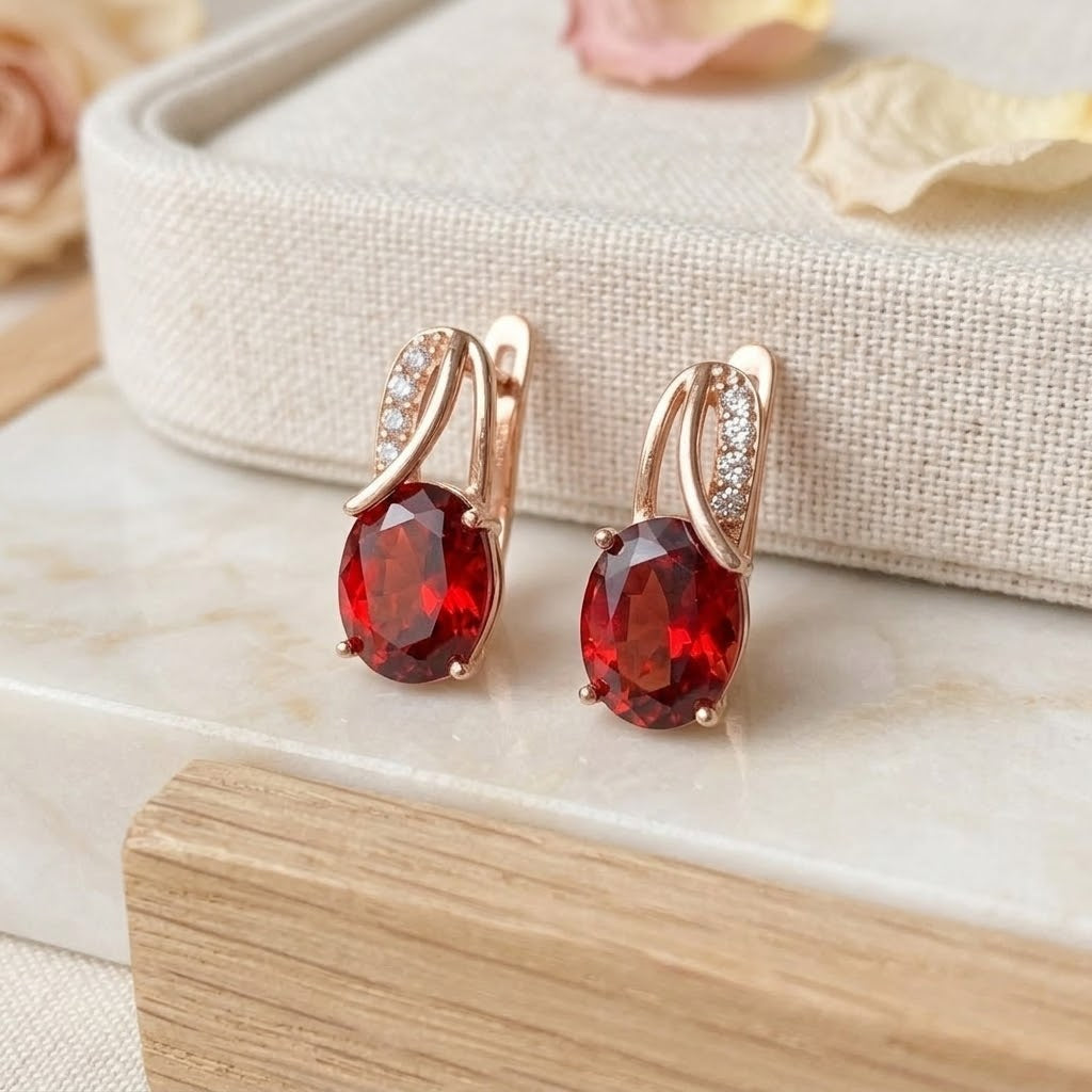 Cherry Glow Studs